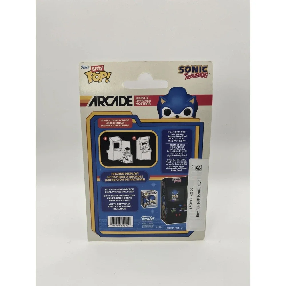 Funko Sonic The Hedgehog Bitty Pop With Arcade Display Case Collectible New